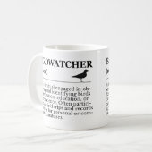 Mug Définition de l'ornithologue Observation Identific (Devant gauche)
