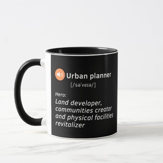 Mug Définition de l'urbaniste| don d'idée mignon (Gauche)