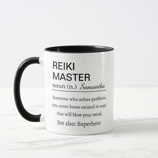 Mug Définition de Maître Reiki personnalisée (Gauche)
