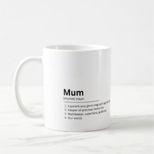 Mug Définition de maman Cadeau photo personnalisé pour