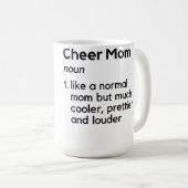 Mug Définition de Maman de Cheerleading Blanc (Devant droit)