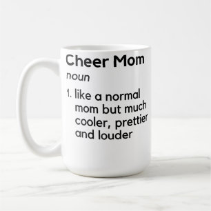 Mug Définition de Maman de Cheerleading Blanc