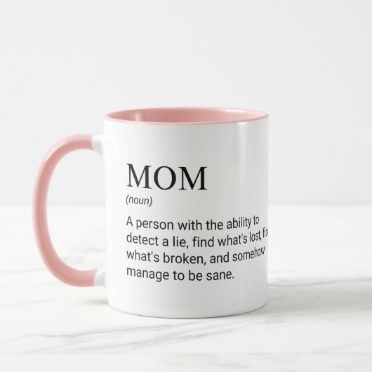 Mug Définition de maman drôle et adorable (Gauche)