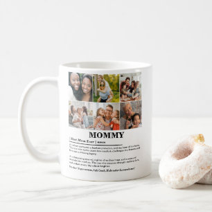 Mug Définition de maman personnalisée 6 Collage photo