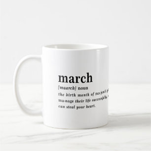 Mug Définition de mars Anniversaire