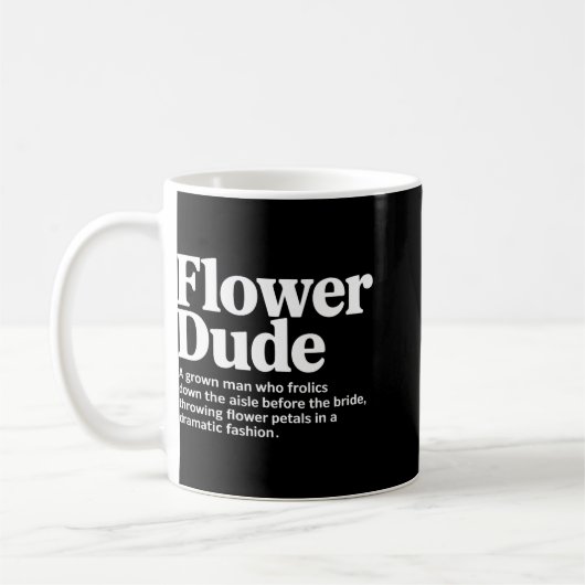 Mug Définition de mec de fleur de mariée  (Gauche)