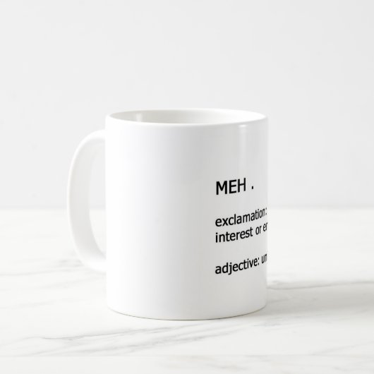 Mug Définition de Meh (Devant gauche)
