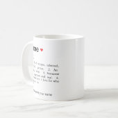 Mug Définition de meilleur ami, nom d'ami personnalisé (Devant gauche)