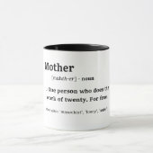 Mug Définition de Mère Humour Drôle Lettre Noir (Centre)