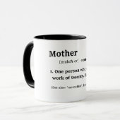 Mug Définition de Mère Humour Drôle Lettre Noir (Devant gauche)