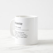 Mug Définition de Namaste Yoga Pleine Conscience (Devant gauche)