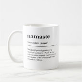 Mug Définition de Namaste Yoga Pleine Conscience (Gauche)