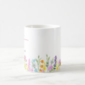 Mug Définition de nom avec bordure Fleur sauvage fémin (Centre)