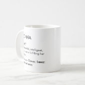 Mug Définition de nom Donna modifiable, nom personnali (Devant gauche)
