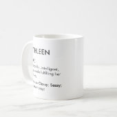 Mug Définition de nom Kathleen modifiable, nom personn (Devant gauche)