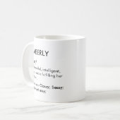 Mug Définition de nom Kimberly modifiable, nom personn (Devant gauche)