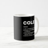 Mug Définition de nom personnalisé Cole (Devant droit)