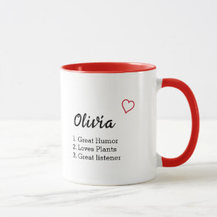 Mug Définition de nom personnalisée