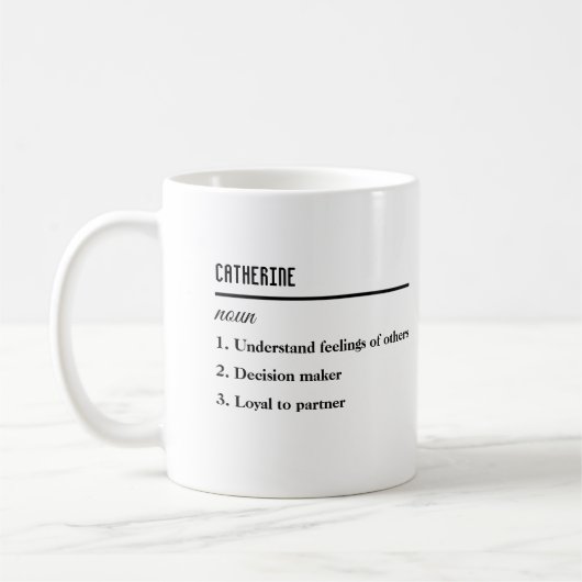 Mug Définition de nom personnalisée (Gauche)