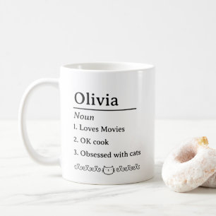 Mug Définition de nom personnalisée avec des chats