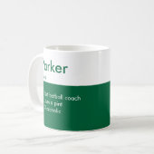 Mug Définition de nom vert émeraude personnalisée drôl (Devant gauche)