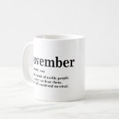 Mug Définition de novembre (Devant gauche)