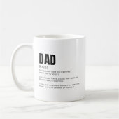 Mug Définition de papa drôle et sincère (Gauche)