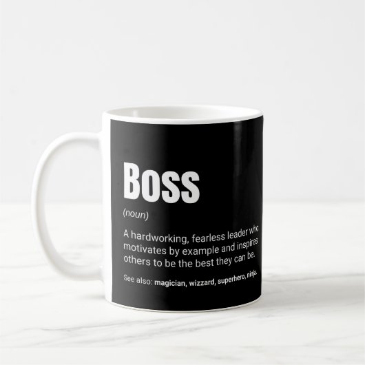 Mug Définition de patron drôle Définition du travail d (Gauche)