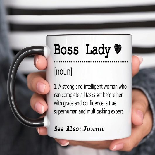 Mug Définition de patronne personnalisée