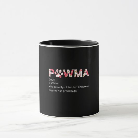 Mug Définition de Pawma avec Empreinte de patte floral (Centre)