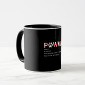 Mug Définition de Pawma avec Empreinte de patte floral (Devant gauche)