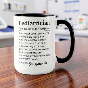 Mug Définition de pédiatre Appréciation personnalisée