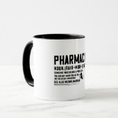 Mug Définition de pharmacien drôle (Devant gauche)