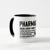 Mug Définition de pharmacien drôle (Devant gauche)