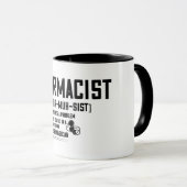 Mug Définition de pharmacien drôle (Devant droit)