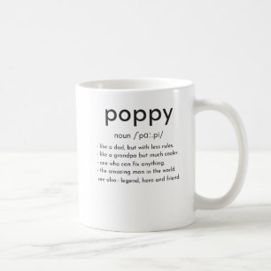 Mug Définition de Poppy drôle grand-père Fête des