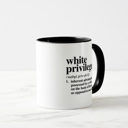 Mug Définition de privilège blanc (Devant droit)