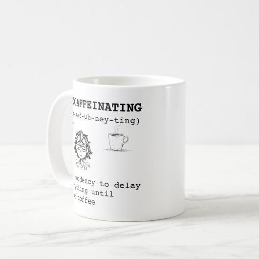 Mug Définition de Procaféination (Devant gauche)