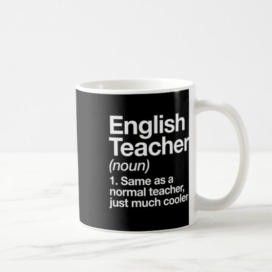 Mug Définition de professeur d'anglais drôle Byck à l' (Droite)