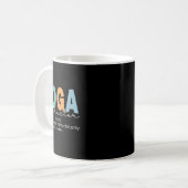 Mug Définition de professeur de yoga normal seulement (Devant gauche)