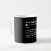 Mug Définition de professeur d'histoire du monde (Devant gauche)