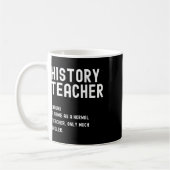 Mug Définition de professeur d'histoire Premier jour d (Gauche)