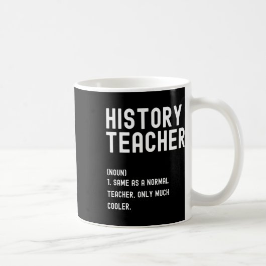 Mug Définition de professeur d'histoire Premier jour d (Droite)