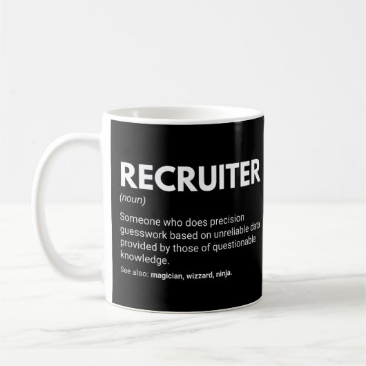 Mug Définition de recruteur et de responsable des ress (Gauche)