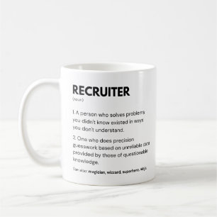 Mug Définition de recruteur et de travailleur du dépar