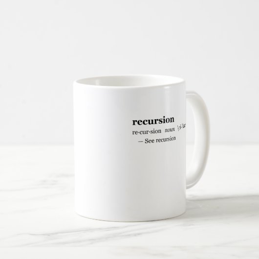 Mug Définition de récursion (Devant droit)