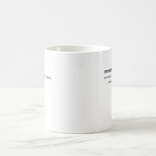 Mug Définition de récursion (Centre)