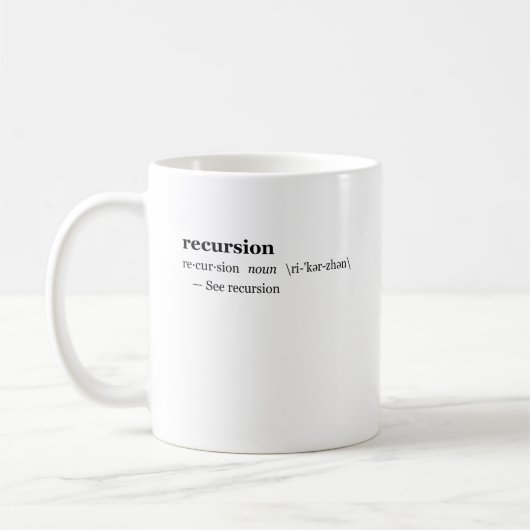 Mug Définition de récursion (Gauche)