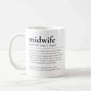 Mug Définition de sage-femme Doula Merci Appréciation