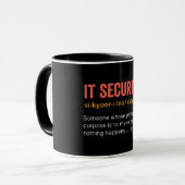 Mug Définition de sécurité informatique amusante (Devant gauche)